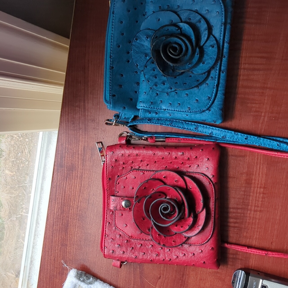 Two leather cross body bags